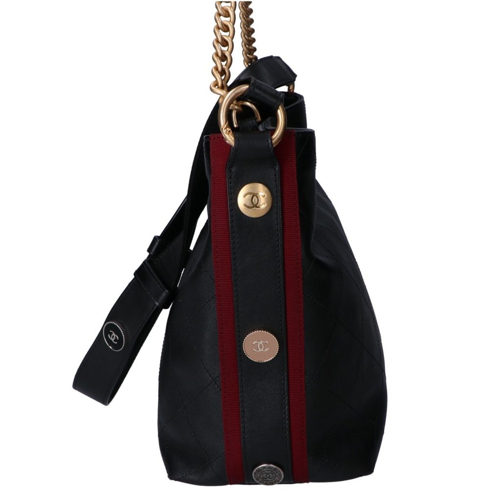 CHANEL Chanel 26 series A57573 Coco Button Quilted Hobo Shoulder Bag Black GD... - Picture 4 of 9